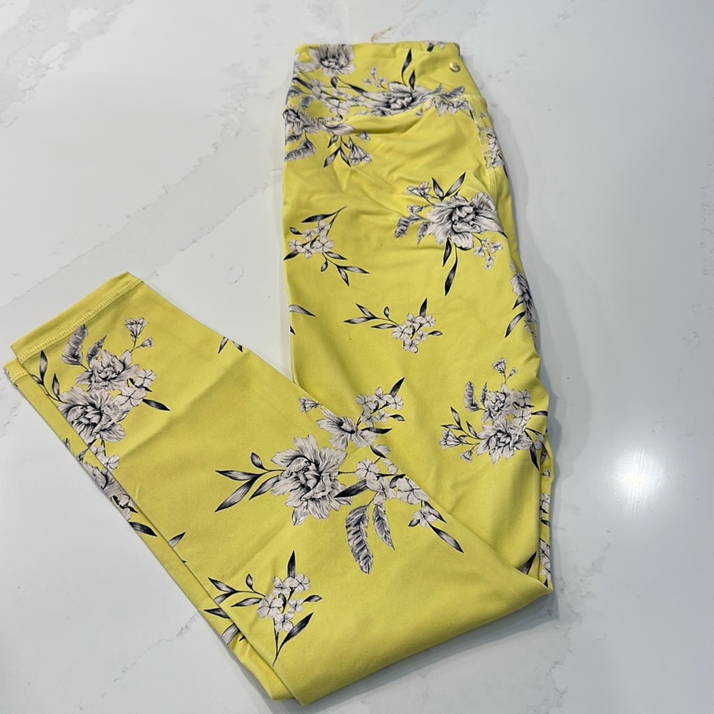 Spiritual Gangster Yellow Floral Leggings